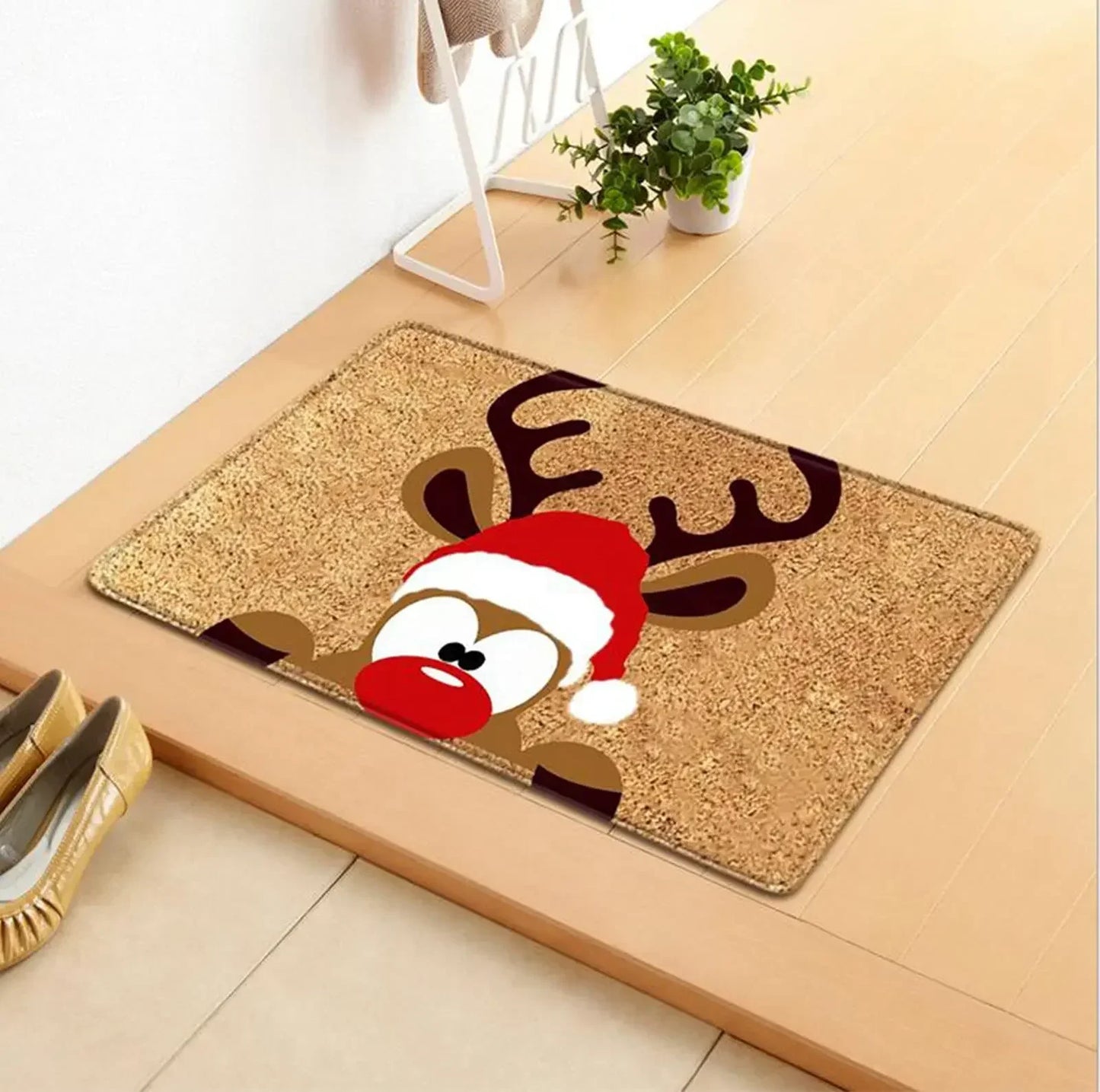 🎄 2025 Christmas Doormat 🎅 | Merry Xmas Gnomes & Elk Rug for Indoor/Outdoor Holiday Decor! ❄️