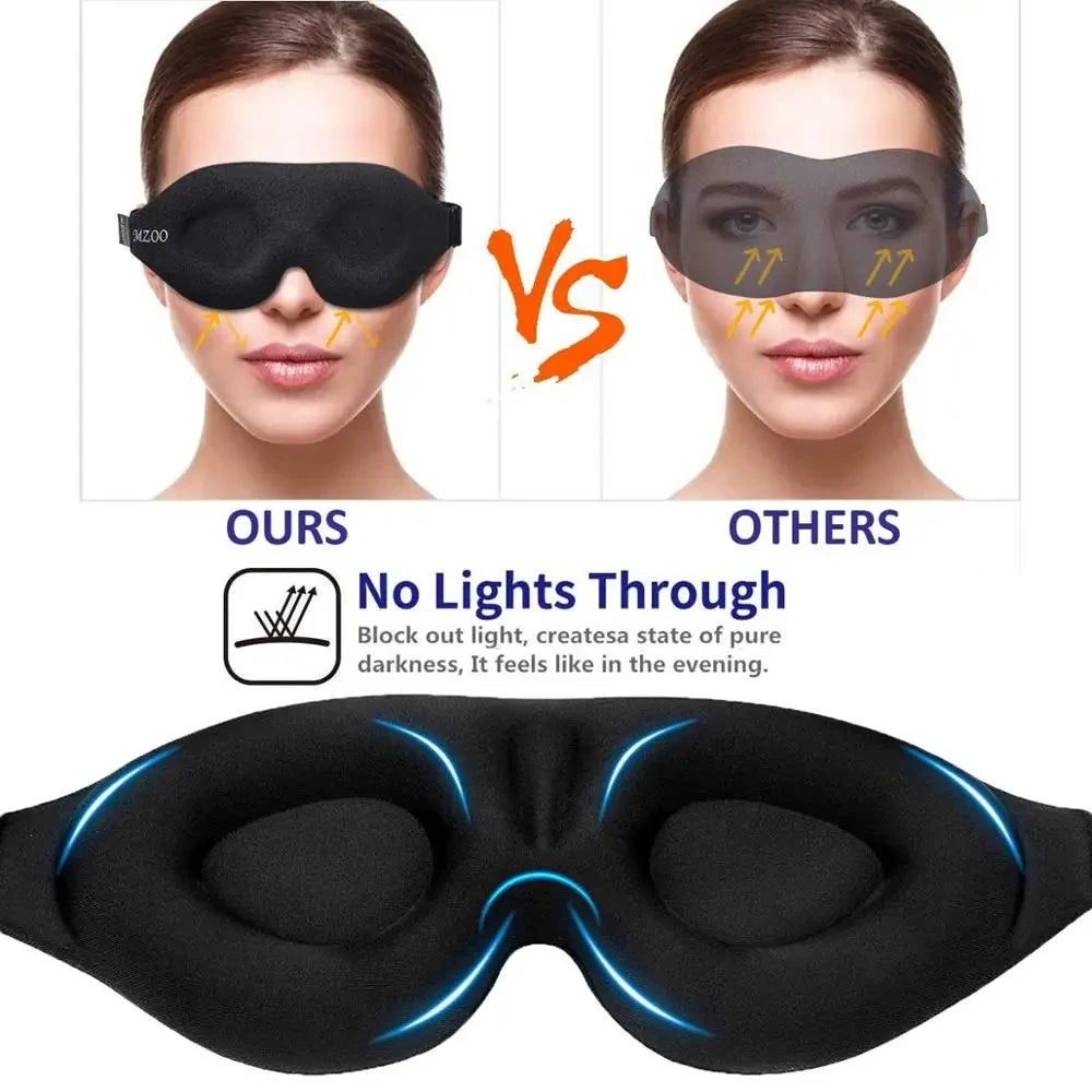 🌙 3D Contoured Sleep Mask – Ultra Soft, Light-Blocking Eye Mask for Women & Men 💤