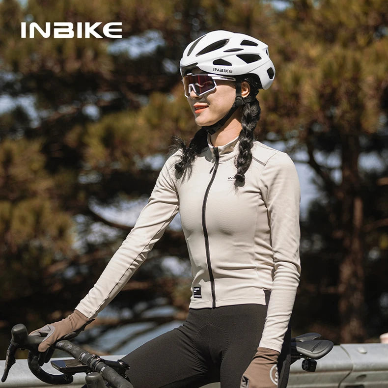 Women's Fleece Cycling Jersey 🚴‍♀️ | Winter Long Sleeve Windproof Bike Top | MTB & Road Jacket