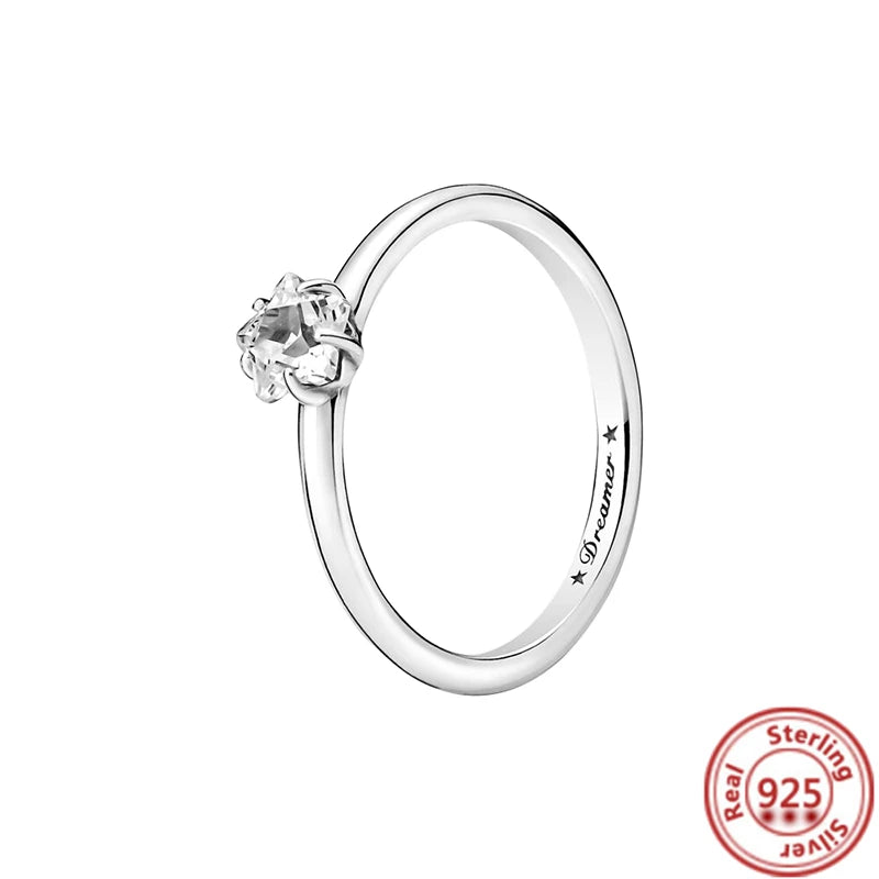 Elegant 925 Sterling Silver Crown Heart Wing Ring – A Timeless Anniversary Gift