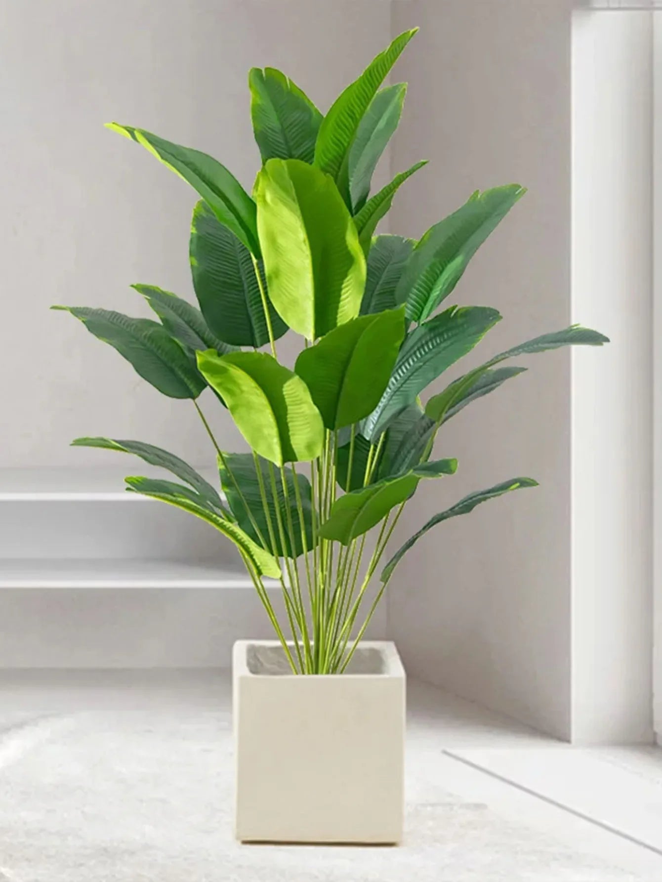 🌴 Artificial Tropical Palm Tree - Real Touch Banana Plants Leaves 🌴