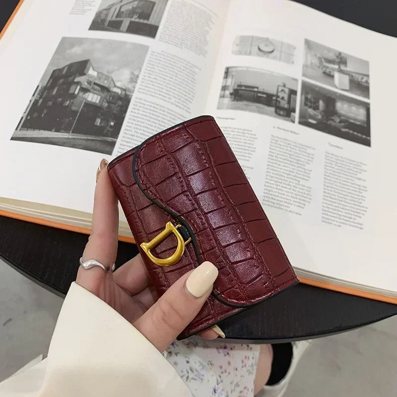 Women Short Wallet Small Fashion Luxury Brand Leather Purse