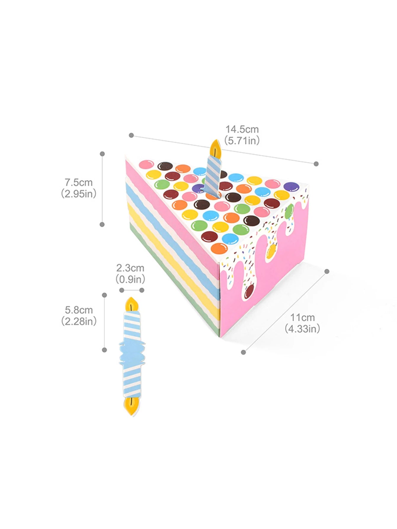 🎂✨ 20pcs Triangular Cake-Shaped Gift Boxes – Perfect for Birthdays, Weddings, & Parties! 🎁🍬