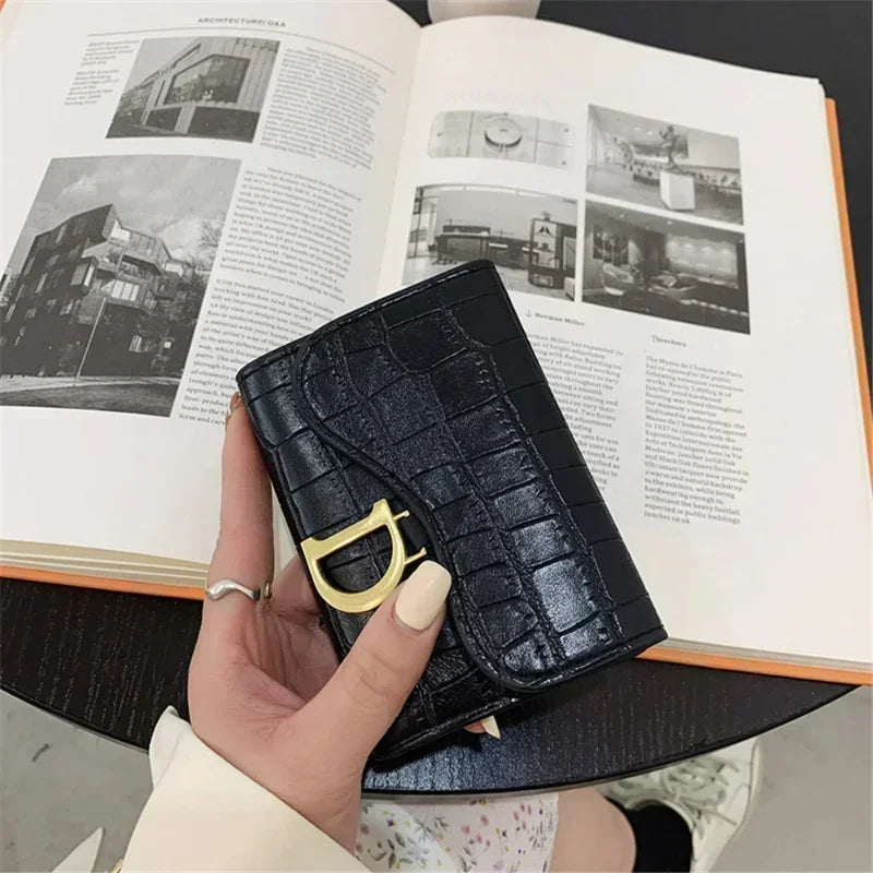 Women Short Wallet Small Fashion Luxury Brand Leather Purse