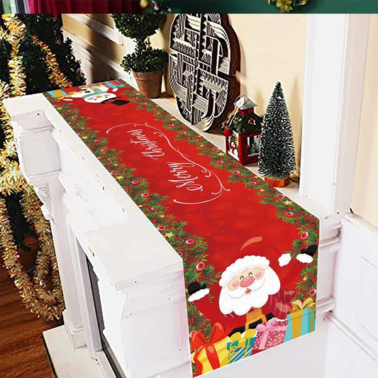 🎄 2024 Christmas Table Runner 🌟 | Festive Polyester Tablecloth for Holiday Decor 🎉