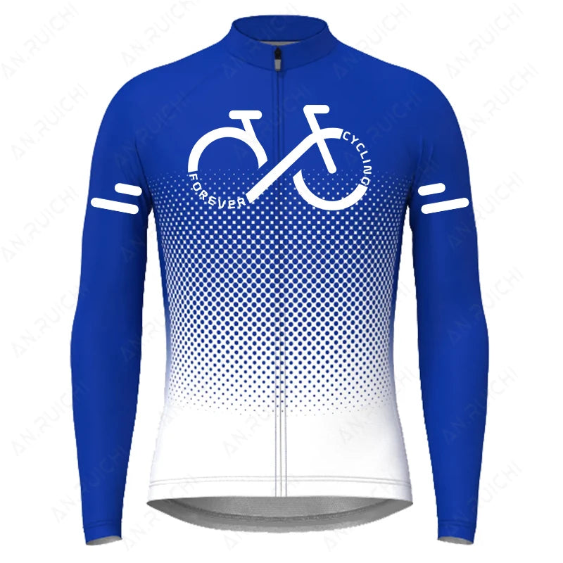 Gradient Color Cycling Jersey | 2023 Summer Long Sleeve MTB & Road Bike Shirt 🌈