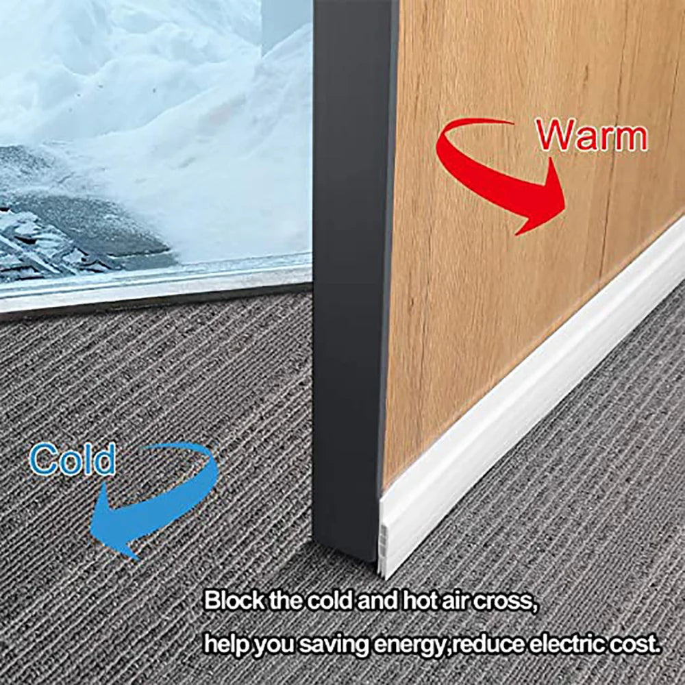 🚪 Door Bottom Seal Strip - Under Door Weatherstrip Draft Stopper 🌬️- Under Door Seal, Home Insulation