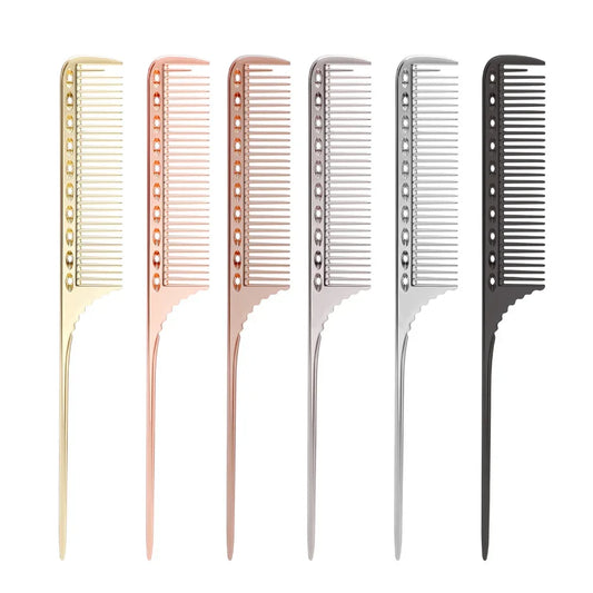 🔗 Rat Tail Hairdressing Combs | Metal Comb for Hair Cutting, Dying, Parting & Styling | Professional Barber Tools Salon Accessories 🪒