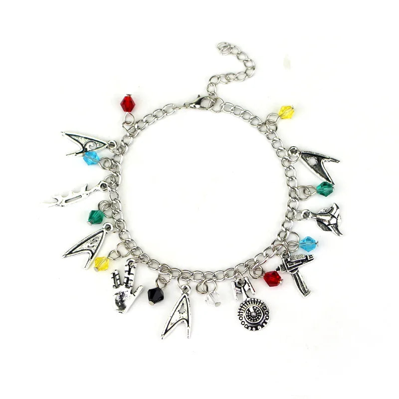 🌌 Stars Treks Bracelet | Spacecraft Jewelry Charm for Fans 🚀  Jewelry Accesories & Deriviatives - Non-natural Crystal