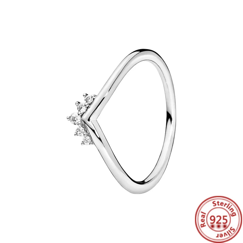 Elegant 925 Sterling Silver Crown Heart Wing Ring – A Timeless Anniversary Gift