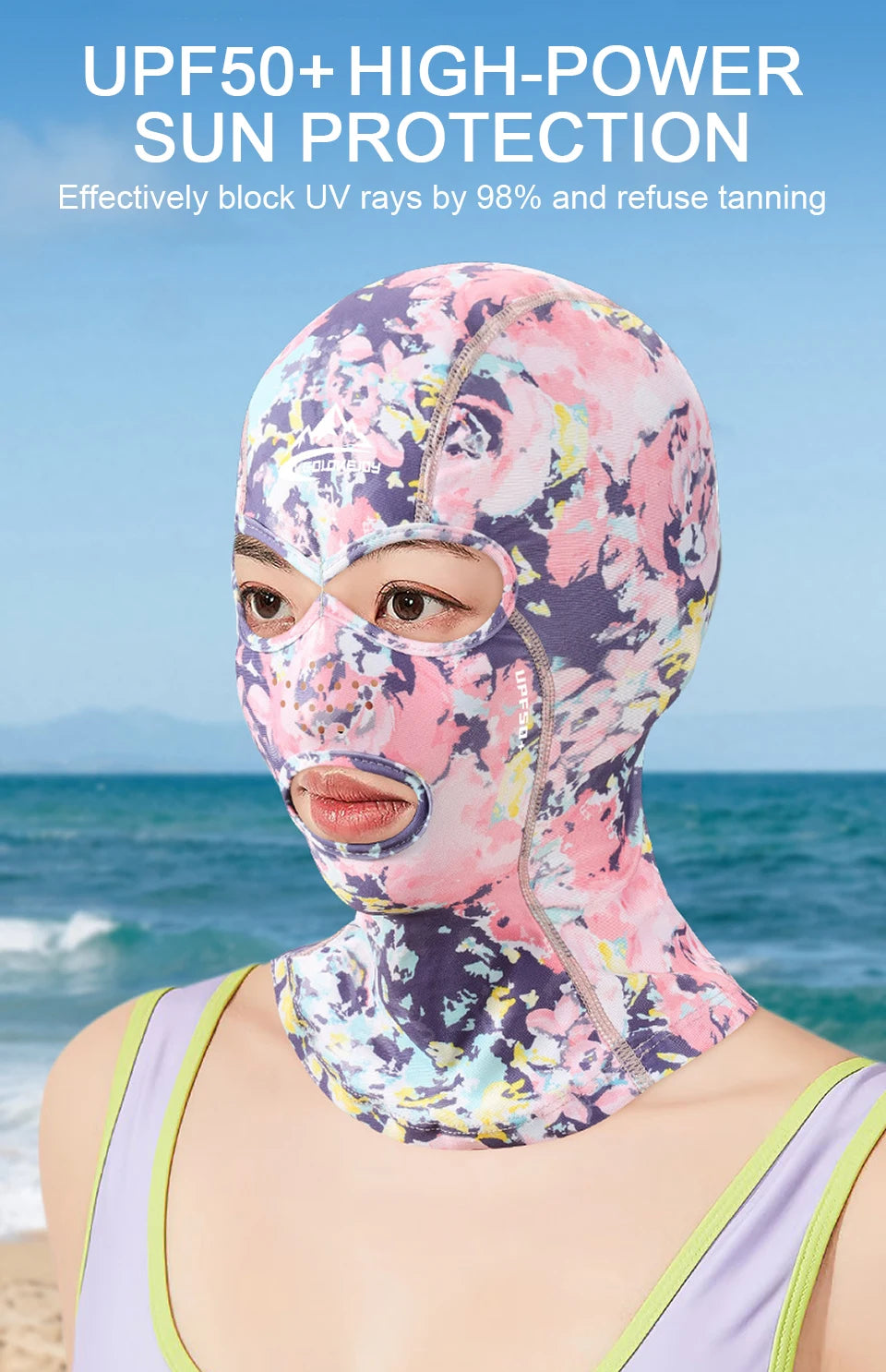 Breathable Cycling Balaclava | Ice Silk Facekini with UPF50+ Sun Protection | Outdoor Sports Headwear for Men & Women"