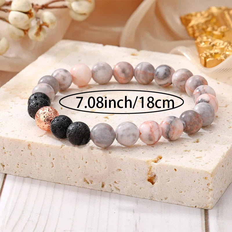 Pink Stone Cache Bracelet – Handmade Gift for Valentine's, Birthdays & Mother's Day