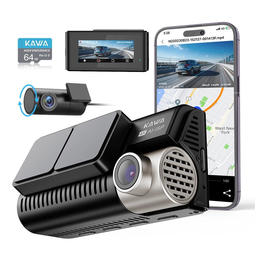 Upgrade Your Ride with the 4K Front & Rear Dash Cam! 🚗📹