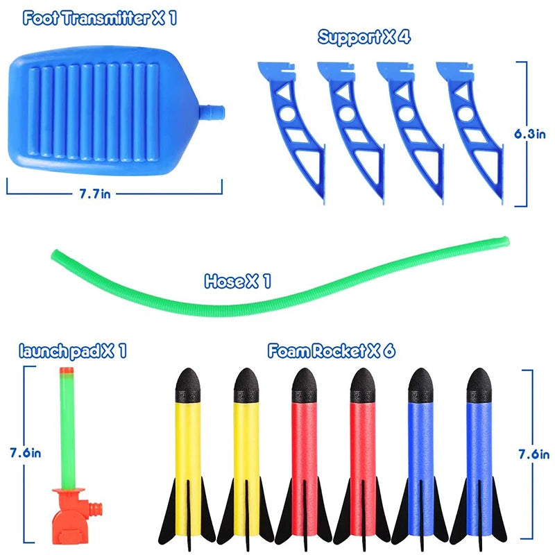 🚀 Kid Air Rocket Foot Pump Launcher - Soaring Outdoor Fun for Children 🚀