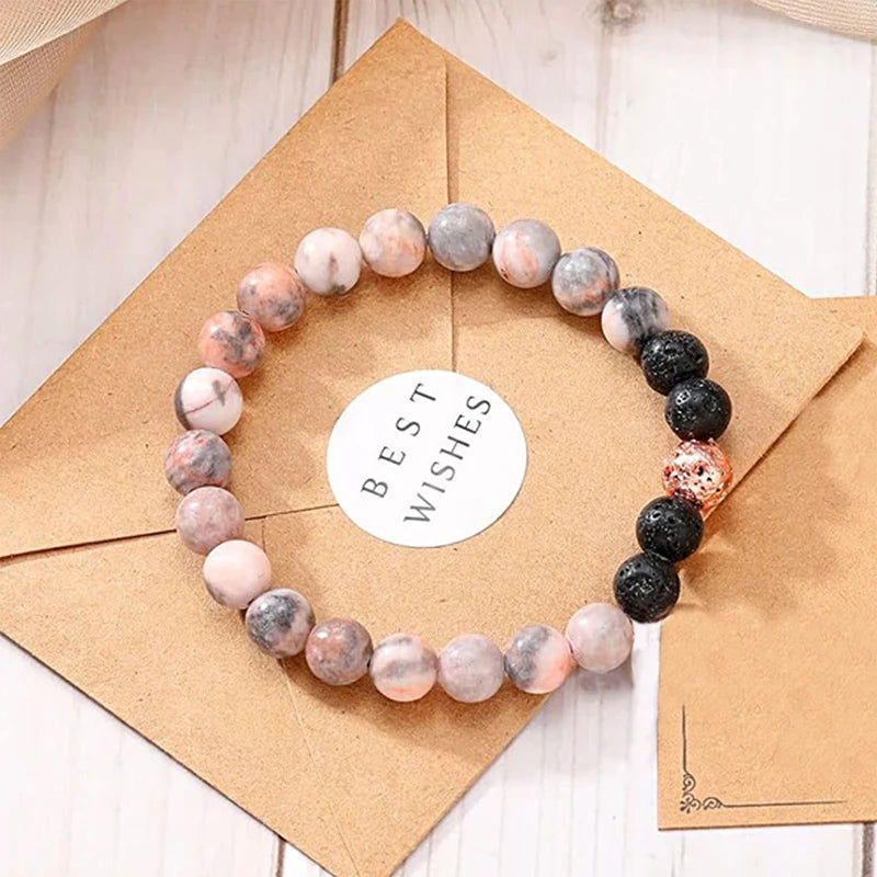 Pink Stone Cache Bracelet – Handmade Gift for Valentine's, Birthdays & Mother's Day