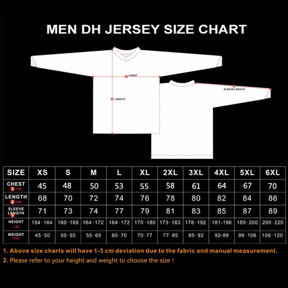 2024 Men's Downhill Jersey - Mountain Bike MTB T-Shirt Offroad DH Motorcycle Jersey Motocross Sportswear