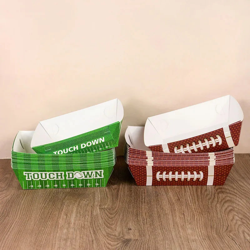 🏈 6Pcs Rugby-Themed Popcorn & Snack Boxes | Sports Party Must-Have! 🥳