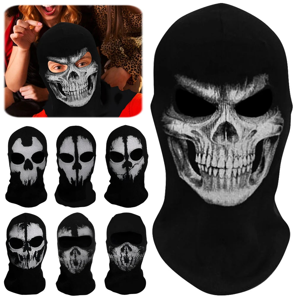 Unisex Skull Balaclava | Scary Skeleton Face Mask for Halloween & Outdoor Sports | Windproof Motorcycle Headgear