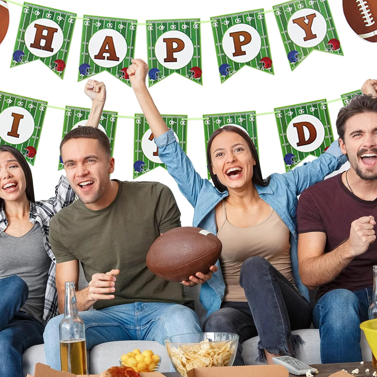 🏉 Celebrate in style with our Rugby Theme Birthday Flag Banner! Perfect for kids' parties, this football-themed decoration adds a sporty and festive touch to any event. 🎉