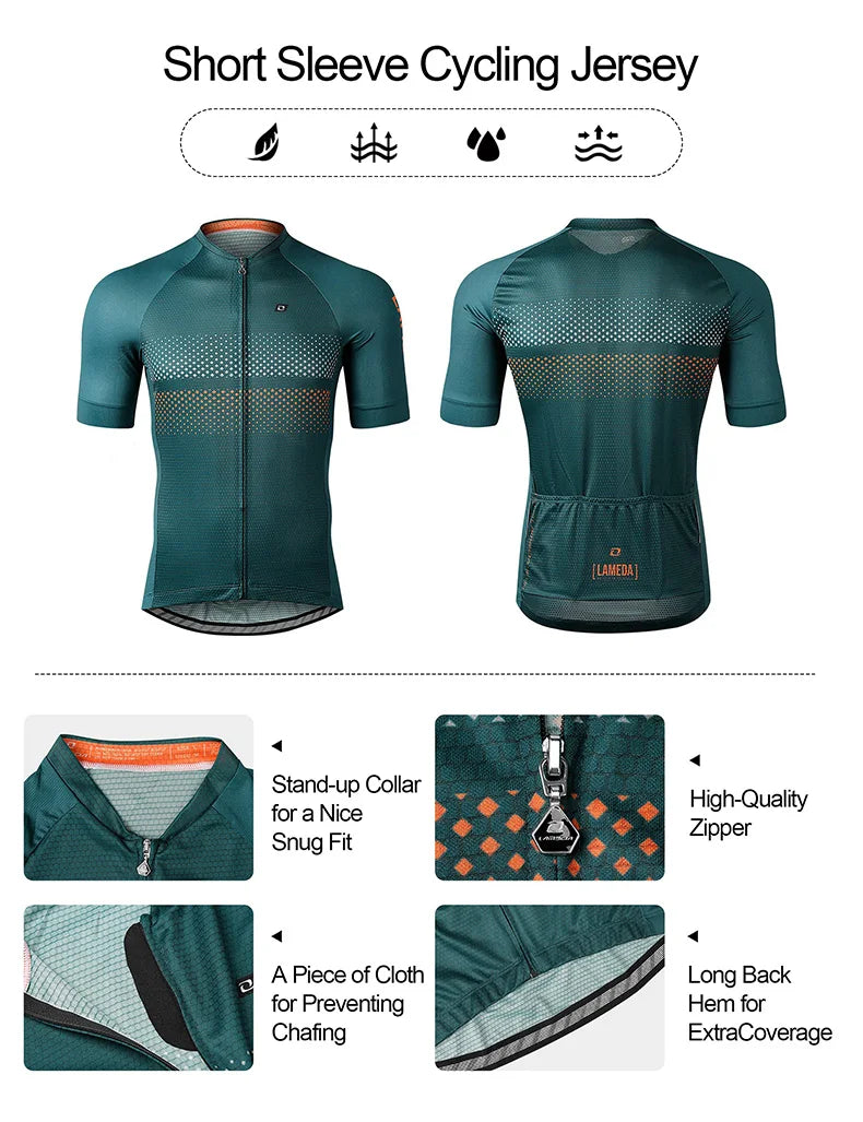 Men's Summer Cycling Jersey 🚴‍♂️ | Breathable, Quick-Dry MTB & Road Bike Shirt | Short Sleeve Sportswear