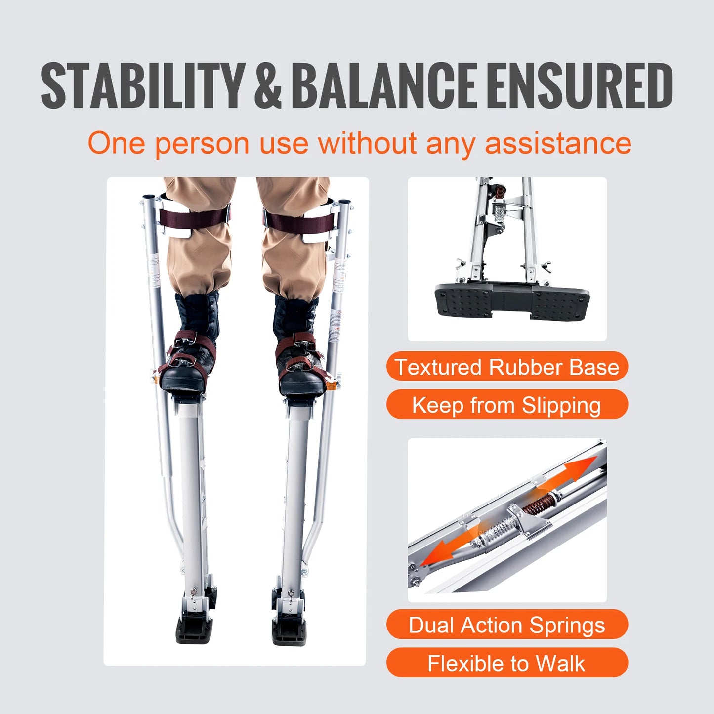 🌟 VEVOR Professional Aluminum Drywall Stilts Adjustable Plastering Ladder 🌟