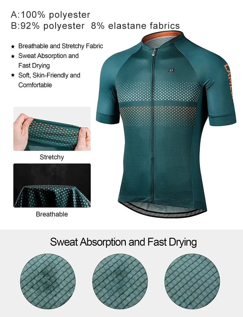 Men's Summer Cycling Jersey 🚴‍♂️ | Breathable, Quick-Dry MTB & Road Bike Shirt | Short Sleeve Sportswear