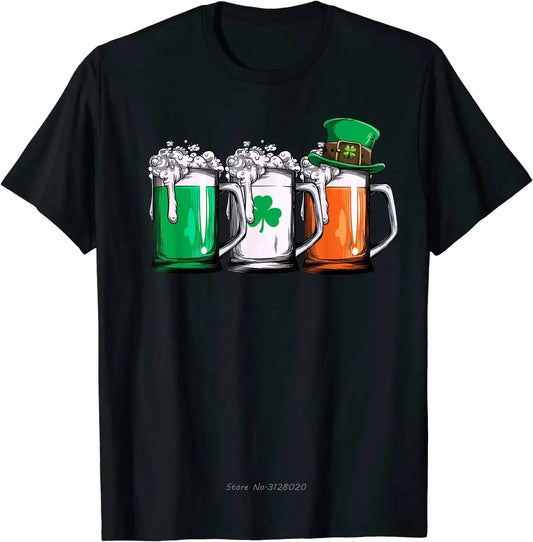 Irish Ireland Flag St Patricks Day Men Women Leprechaun T-Shirt Cotton Oversized Tshirt Fashion Casual T Shirt Tops Tees