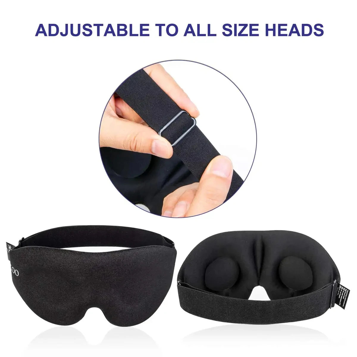 🌙 3D Contoured Sleep Mask – Ultra Soft, Light-Blocking Eye Mask for Women & Men 💤