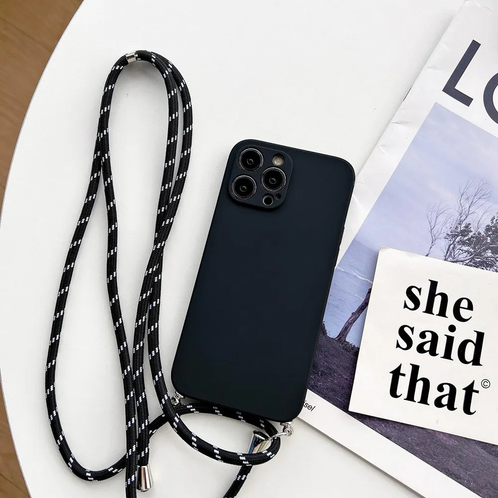 Simple Crossbody Lanyard Silicone Case