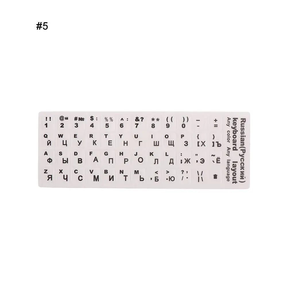 Russian Keyboard Stickers | Frosted PVC Waterproof Laptop & Desktop Key Stickers