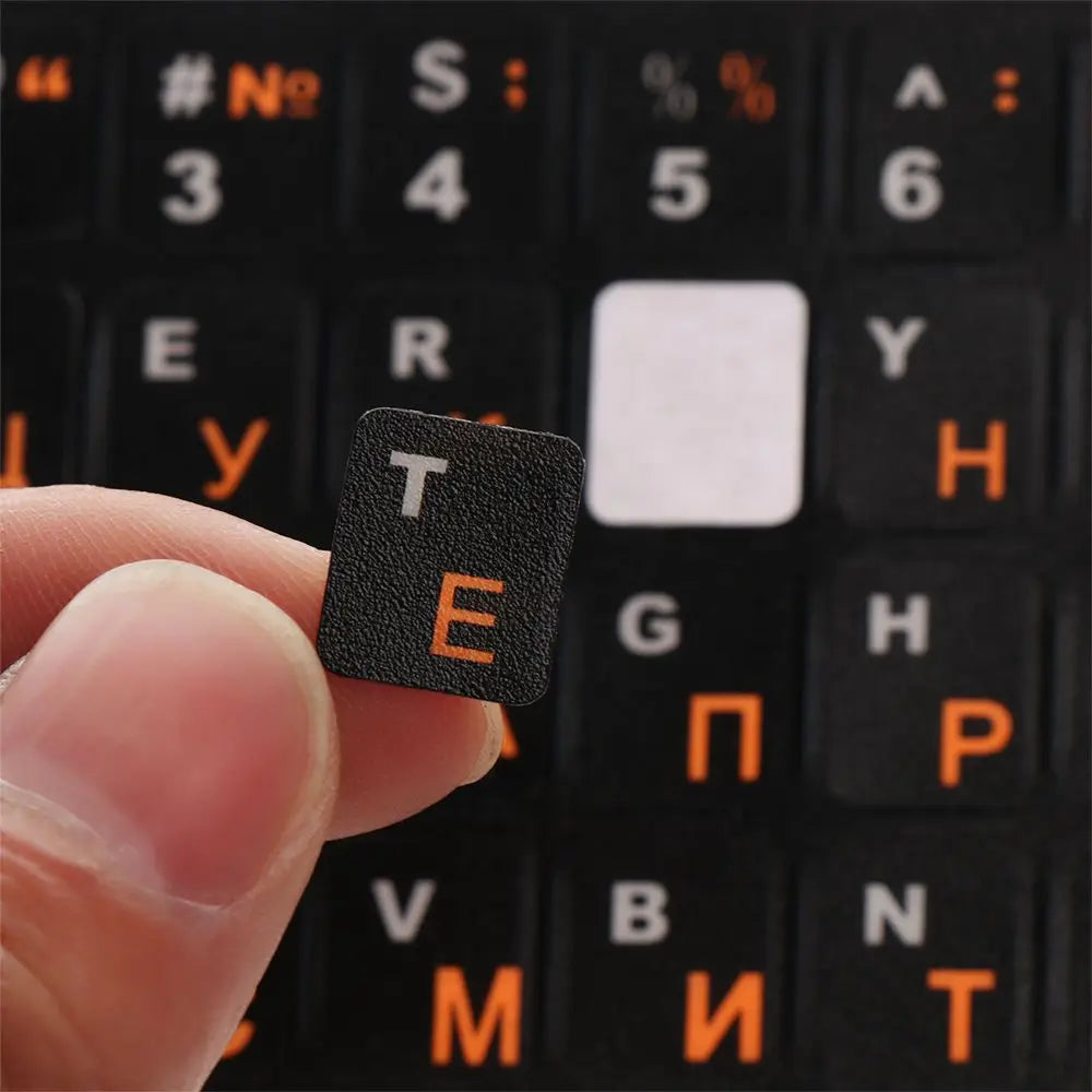 Russian Keyboard Stickers | Frosted PVC Waterproof Laptop & Desktop Key Stickers