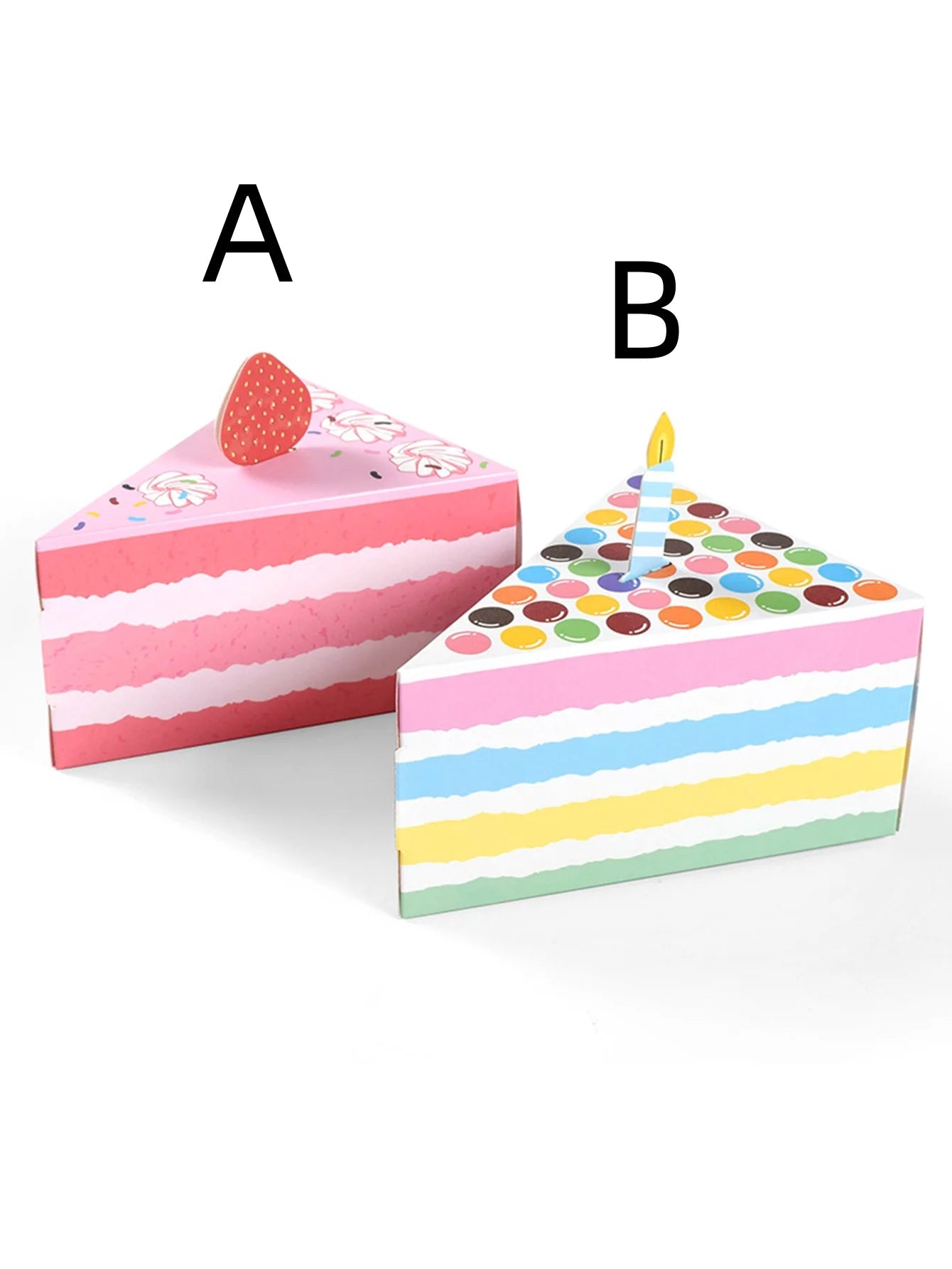 🎂✨ 20pcs Triangular Cake-Shaped Gift Boxes – Perfect for Birthdays, Weddings, & Parties! 🎁🍬