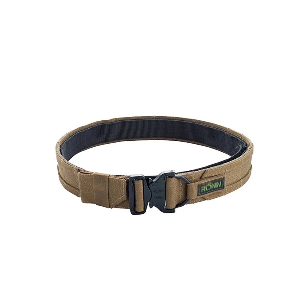 2 Inch Tactical Belt – Quick Release Metal Laser Molle Men’s Camo Belt for Airsoft & Battle Gear