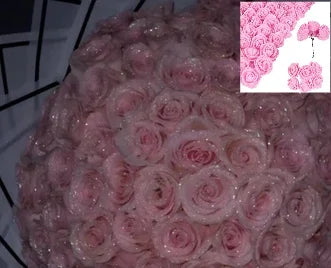 30/50PCS Glitter Artificial Roses | Valentine's Day & Wedding DIY Flowers | Romantic Gift for Wife, Girlfriend, Mother