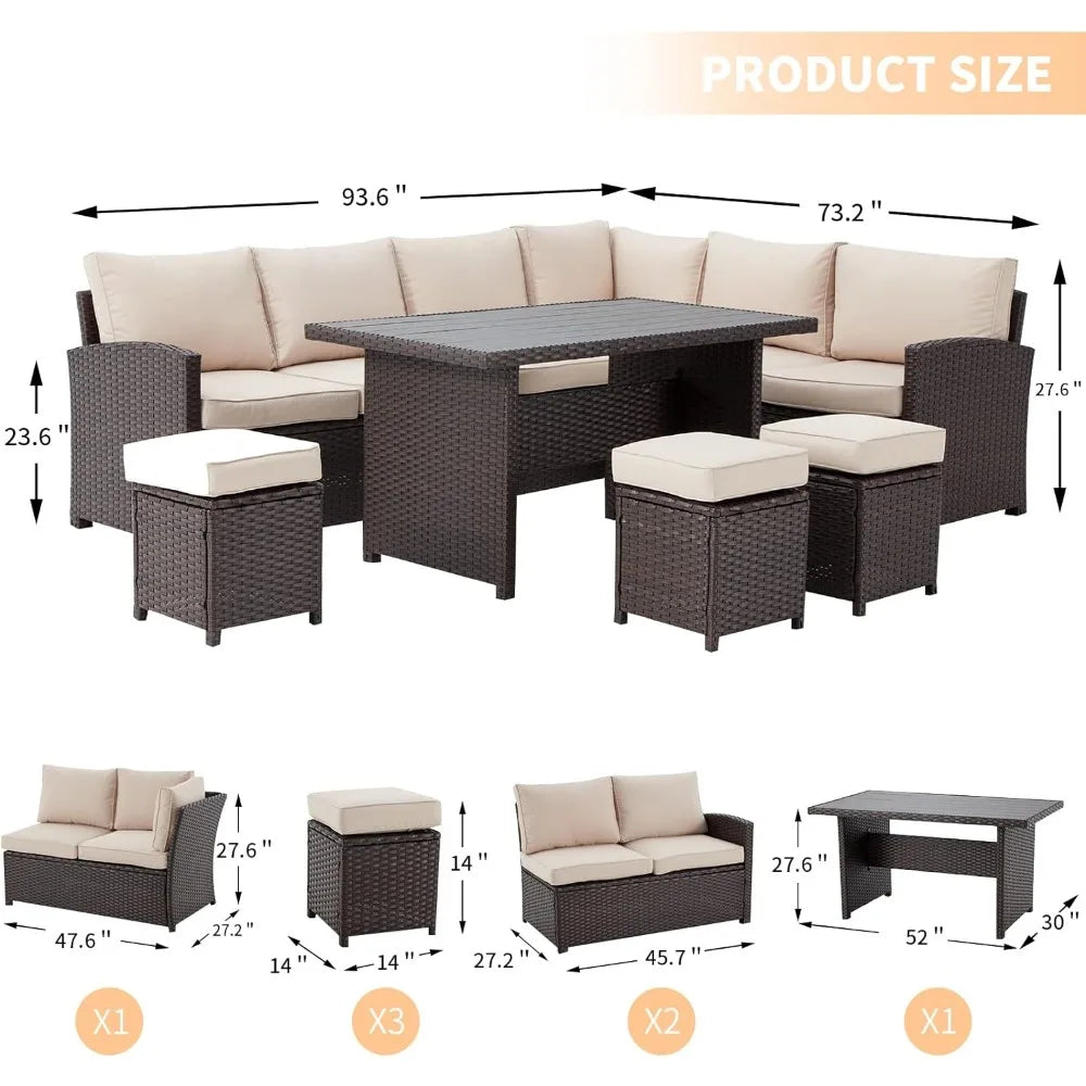 7 Pieces Patio Furniture Set 🌿🏡