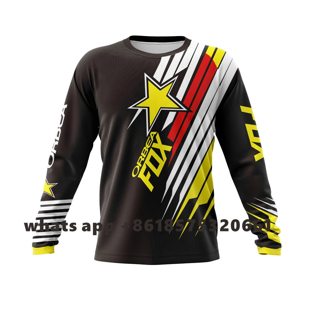 Men's Downhill Jerseys  - Mountain Bike MTB Shirts Offroad DH Motorcycle Jersey Motocross Sportswear Racing Bike 2024