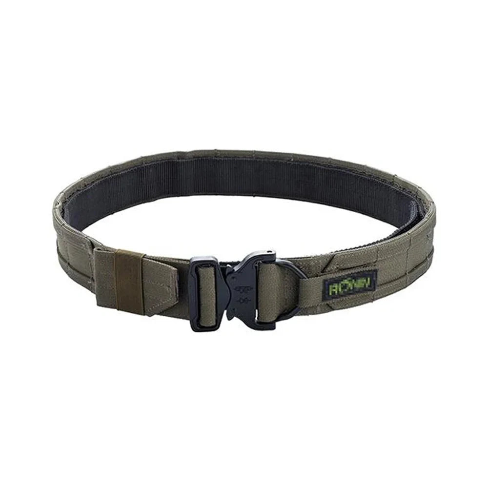 2 Inch Tactical Belt – Quick Release Metal Laser Molle Men’s Camo Belt for Airsoft & Battle Gear