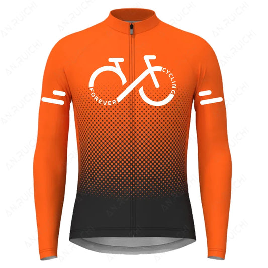 Gradient Color Cycling Jersey | 2023 Summer Long Sleeve MTB & Road Bike Shirt 🌈