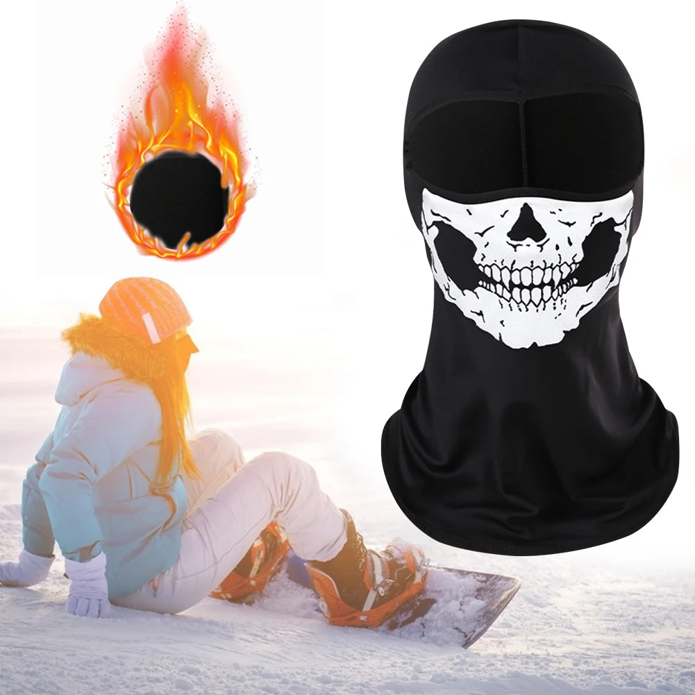 Unisex Skull Balaclava | Scary Skeleton Face Mask for Halloween & Outdoor Sports | Windproof Motorcycle Headgear