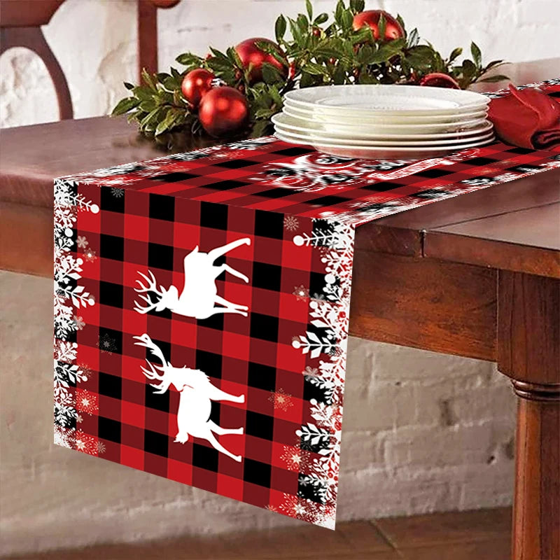 Christmas Table Runner | Merry Christmas Tablecloth for Home Decor | Xmas Ornament for Holiday Parties 2024