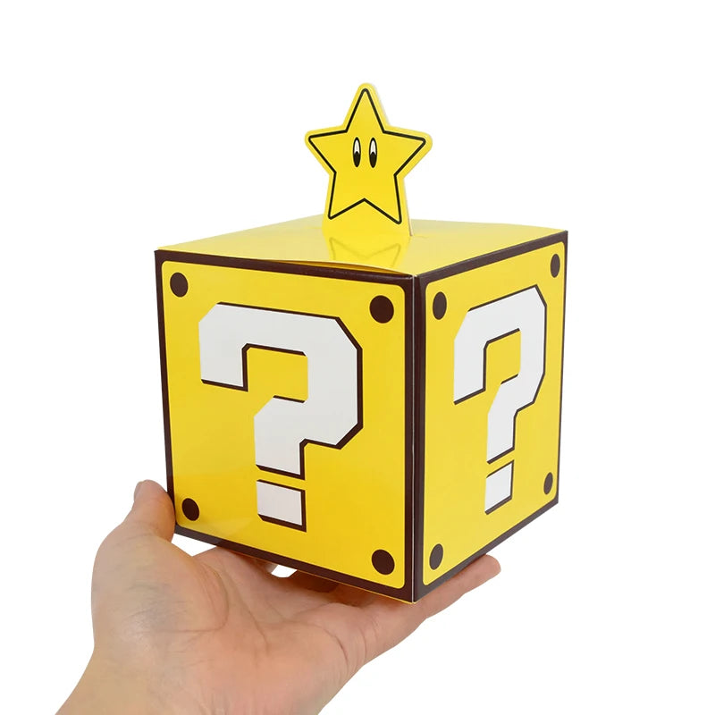 🎮✨ 3/6Pcs Question Blocks Candy Gift Box – Perfect for Kids' Video Game Theme Parties! 🎉🍭