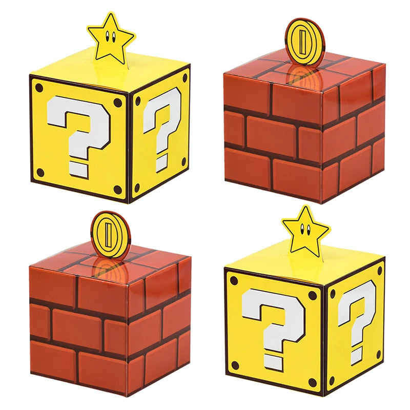 🎮✨ 3/6Pcs Question Blocks Candy Gift Box – Perfect for Kids' Video Game Theme Parties! 🎉🍭