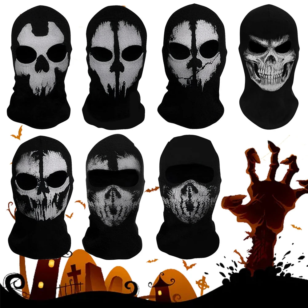 Unisex Skull Balaclava | Scary Skeleton Face Mask for Halloween & Outdoor Sports | Windproof Motorcycle Headgear