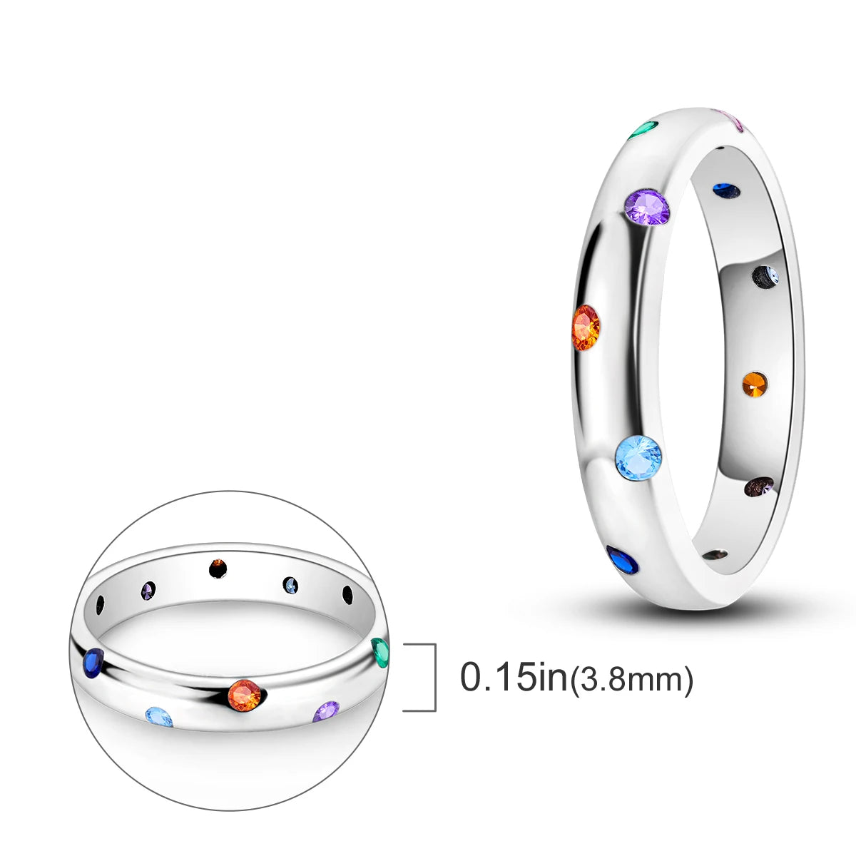 Silver Plated Infinite Love Firefly Ring Original Design Zircon Finger Rings For Women High Quality Wedding Jewelry Gift