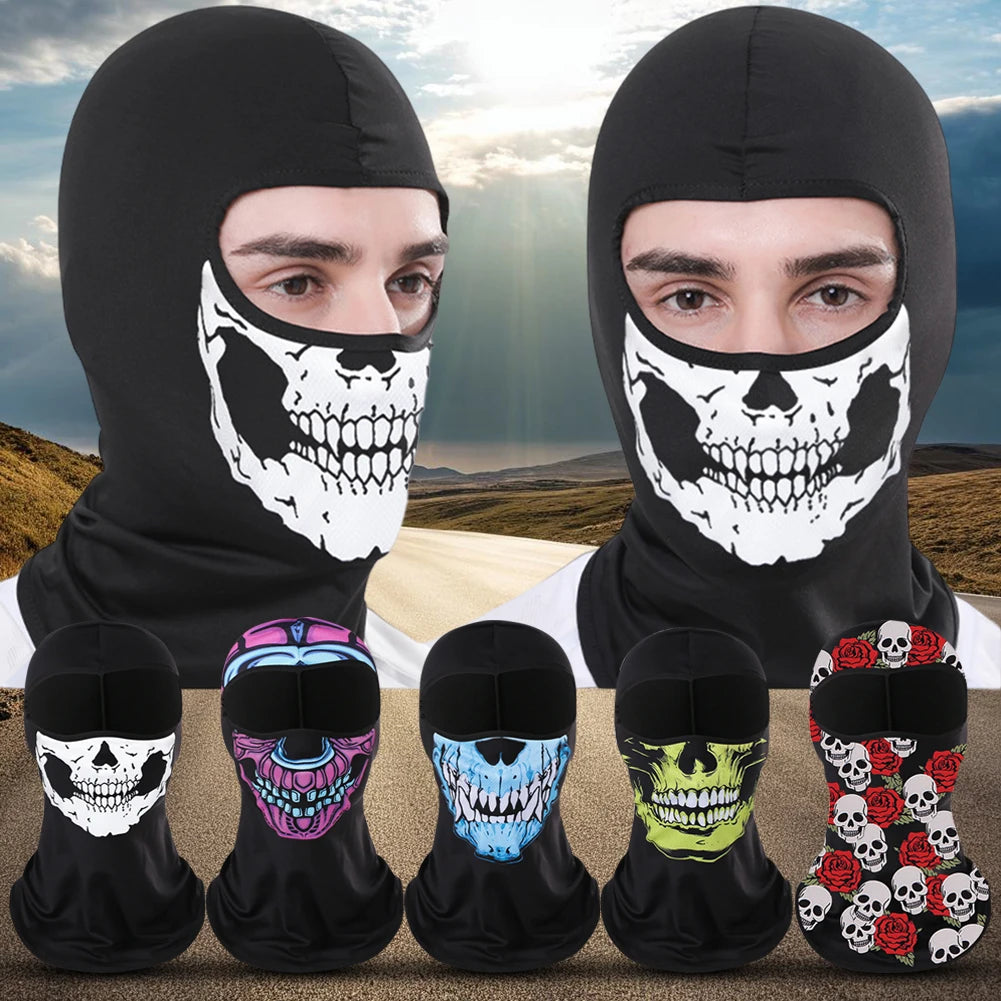 Unisex Skull Balaclava | Scary Skeleton Face Mask for Halloween & Outdoor Sports | Windproof Motorcycle Headgear