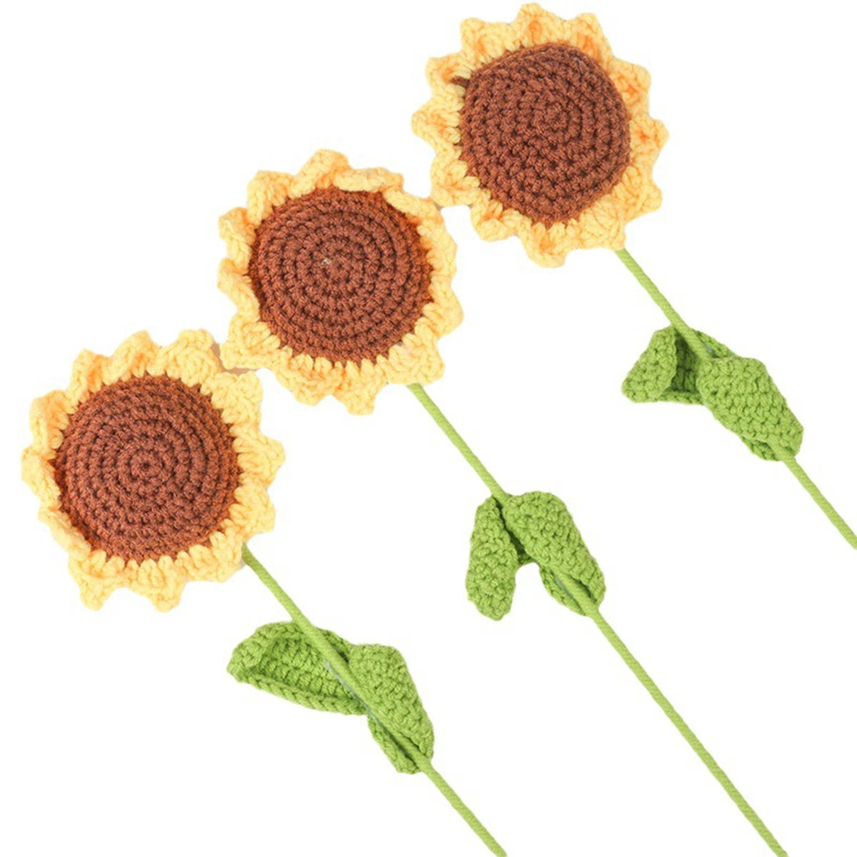 Handmade Crochet Sunflower & Rose Bouquet – DIY Gift, Wedding Decor & Home Festival Flowers