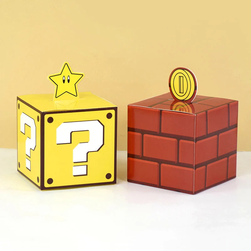 🎮✨ 3/6Pcs Question Blocks Candy Gift Box – Perfect for Kids' Video Game Theme Parties! 🎉🍭