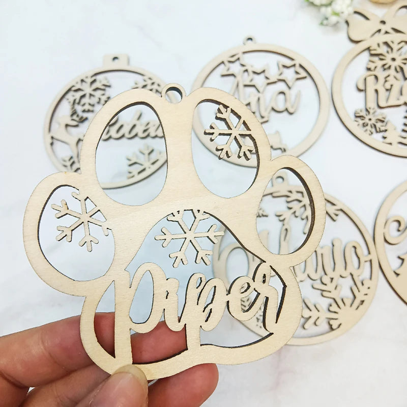 🎄 Personalized Wooden Snowflake Baubles ✨ | Custom Laser-Cut Christmas Ornaments for Unique Gifts! 🎁