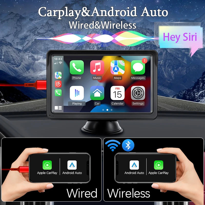 🚗 Hippcron CarPlay Android Auto Car Radio Multimedia Video Player 🚗