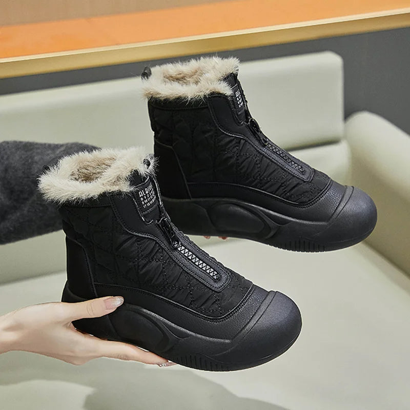 Warm Winter Ankle Snow Boots with Fur